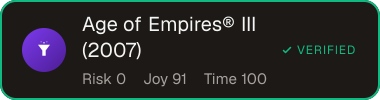 Age of Empires® III (2007) — Sifter score