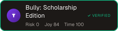 Bully: Scholarship Edition — Sifter score