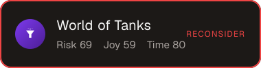 World of Tanks — Sifter score