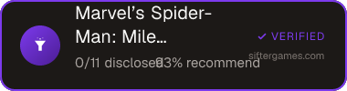 Marvel’s Spider-Man: Miles Morales — Sifter score