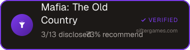 Mafia: The Old Country — Sifter score