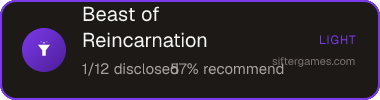 Beast of Reincarnation — Sifter score