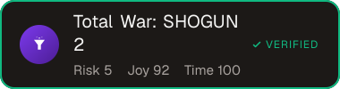 Total War: SHOGUN 2 — Sifter score