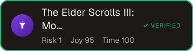 The Elder Scrolls III: Morrowind® Game of the Year Edition — Sifter score