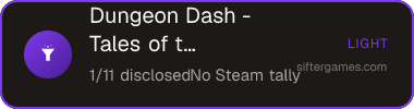 Dungeon Dash - Tales of the Necromancer — Sifter score