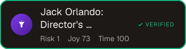 Jack Orlando: Director's Cut — Sifter score