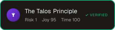 The Talos Principle — Sifter score