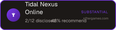 Tidal Nexus Online — Sifter score