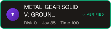 METAL GEAR SOLID V: GROUND ZEROES — Sifter score