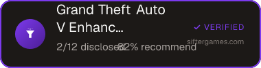 Grand Theft Auto V Enhanced — Sifter score