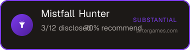 Mistfall Hunter — Sifter score