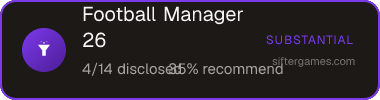 Football Manager 26 — Sifter score