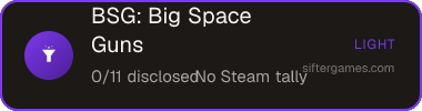 BSG: Big Space Guns — Sifter score