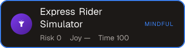 Express Rider Simulator — Sifter score