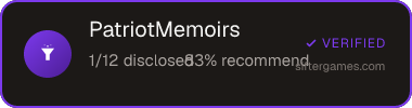 PatriotMemoirs — Sifter score