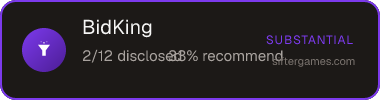 BidKing — Sifter score