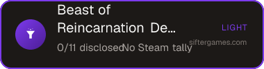 Beast of Reincarnation Deluxe DLC — Sifter score