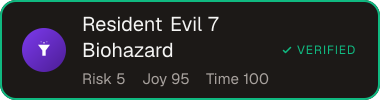 Resident Evil 7 Biohazard — Sifter score