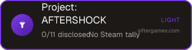 Project: AFTERSHOCK — Sifter score
