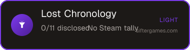 Lost Chronology — Sifter score