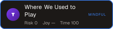 Where We Used to Play — Sifter score