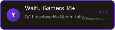 Waifu Gamers 18+ — Sifter score