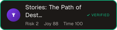 Stories: The Path of Destinies — Sifter score