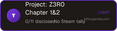 Project: Z3R0 Chapter 1&2 — Sifter score