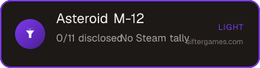 Asteroid M-12 — Sifter score
