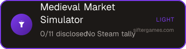 Medieval Market Simulator — Sifter score