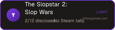 The Slopstar 2: Slop Wars — Sifter score
