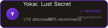 Yokai: Lust Secret 🪭 — Sifter score