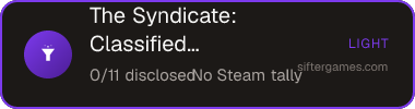 The Syndicate: Classified Operations — Sifter score