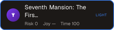 Seventh Mansion: The First Escape — Sifter score