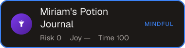 Miriam's Potion Journal — Sifter score