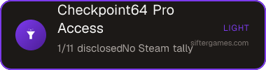 Checkpoint64 Pro Access — Sifter score