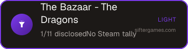 The Bazaar - The Dragons — Sifter score