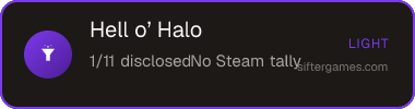 Hell o’ Halo — Sifter score