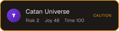 Catan Universe — Sifter score