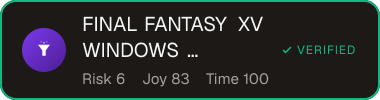 FINAL FANTASY XV WINDOWS EDITION — Sifter score