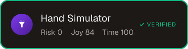 Hand Simulator — Sifter score