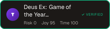 Deus Ex: Game of the Year Edition — Sifter score