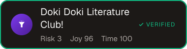 Doki Doki Literature Club! — Sifter score