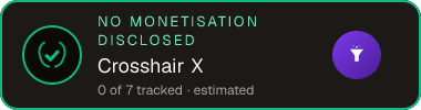 Crosshair X — no monetisation disclosed