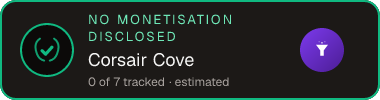 Corsair Cove — no monetisation disclosed