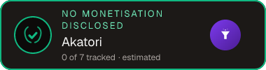Akatori — no monetisation disclosed