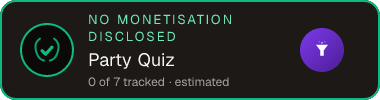 Party Quiz — no monetisation disclosed
