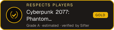 Cyberpunk 2077: Phantom Liberty — Respects Players seal