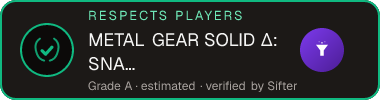 METAL GEAR SOLID Δ: SNAKE EATER — Respects Players seal