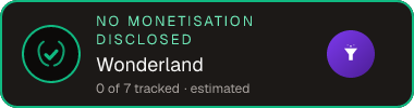 Wonderland — no monetisation disclosed